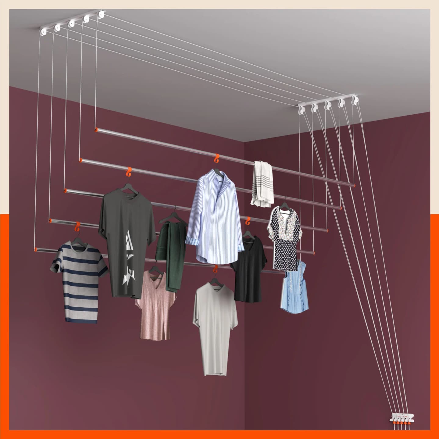 Professional cloth hangers installation photo 2 in Shadnagar