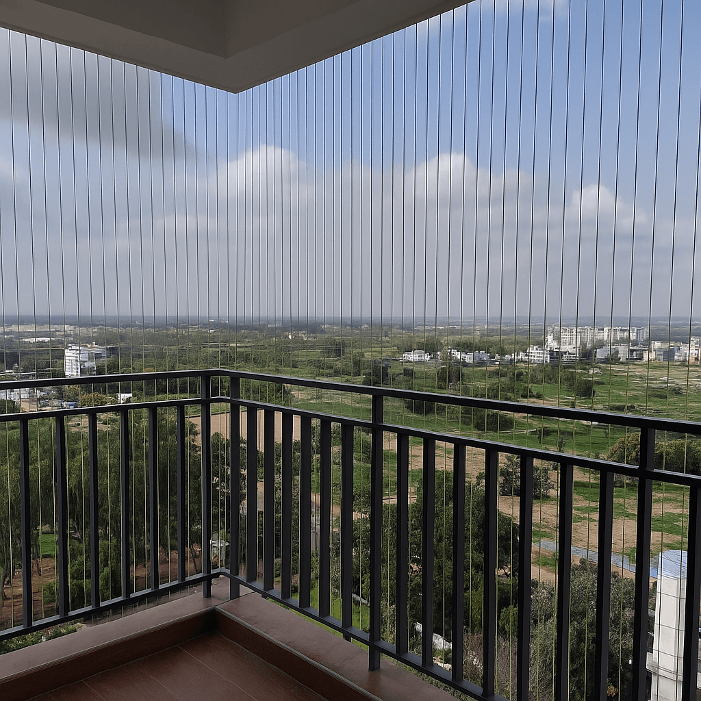 Professional invisible grills installation photo 2 in Madhapur