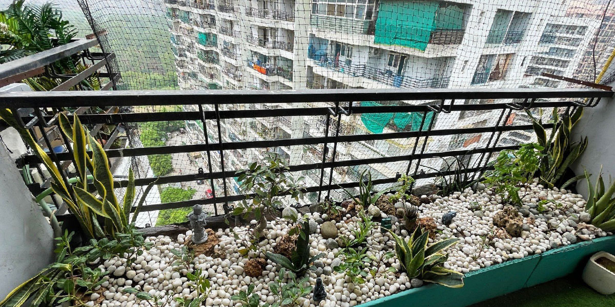 Professional balcony safety nets installation photo 5 in Hyderabad